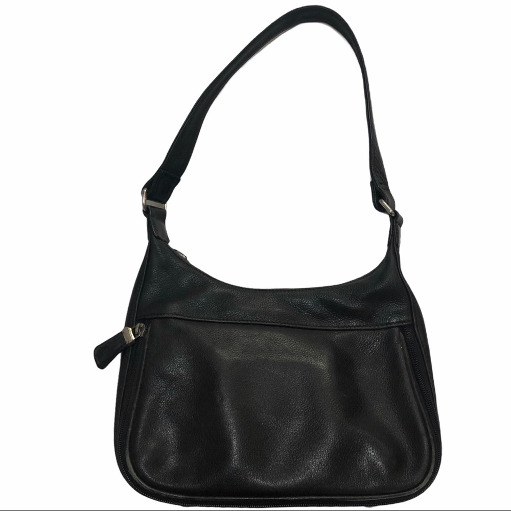 Fossil Handbag Vintage Leather Pebble Grain Black